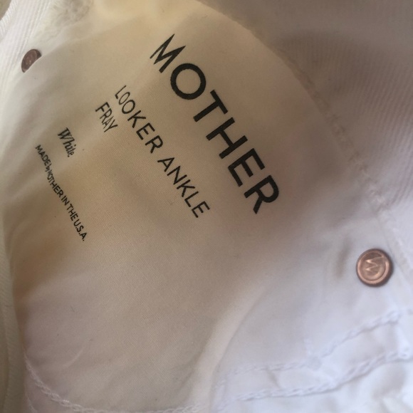 Mother skinny white denim Looker Ankle Fray - Picture 6 of 7
